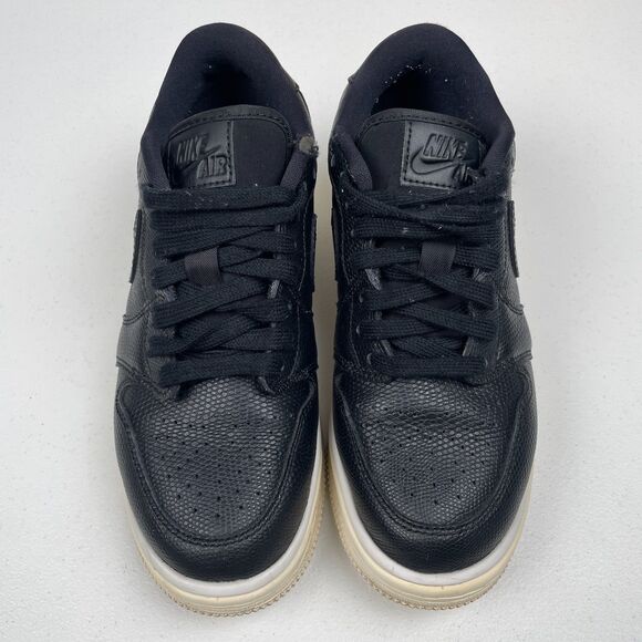 Nike‎ Air Jordan 1 Low Lifted Platform Sneakers Womens 6 Black Premium Leather - Picture 4 of 12